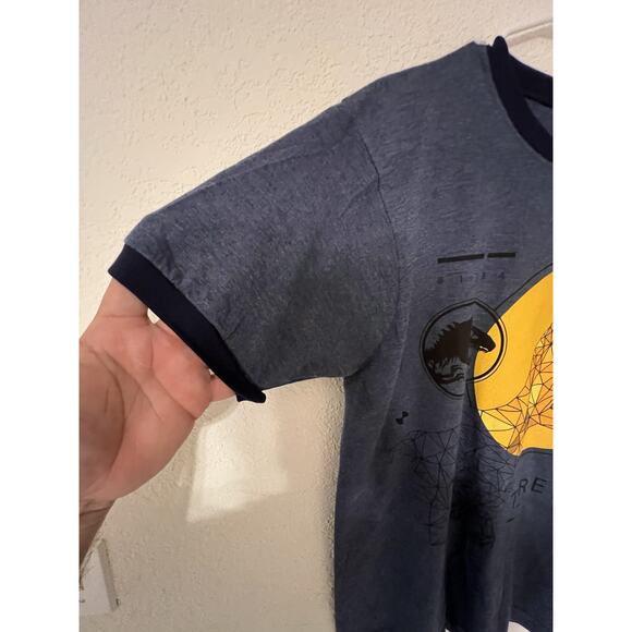 Jurrasic Park World T-Rex t-shirt Universal Studios Size M Navy Blue Universal - Picture 2 of 8